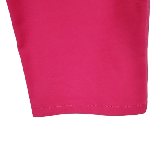 St. John Sport Hot Pink Stretch Straight Leg Pants - Picture 6 of 9